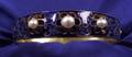 Antique 18kt Gold Enamel and Pearl Bangle Bracelet