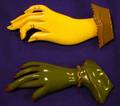 Two Bakelite Hand Brooches