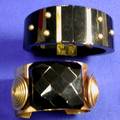 Two Bakelite and Metal Bracelets