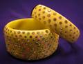 Two Plastic and Rhinestone Bangles