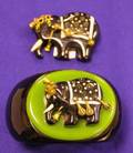 Bakelite Elephant Bangle and Brooch