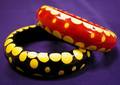 Two Bakelite Injected Dot Bangles