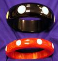 Two Bakelite Polka Dot Bangles