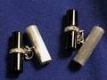 Platinum Diamond and Onyx Cuff Links