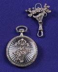 Edwardian Enamel and Diamond Pendant Watch Golay Fils et Stahl