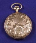 Gentlemans 14kt Gold Hunting Case Pocket Watch Benedict Brothers