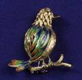 18kt Gold and Enamel Pin