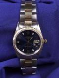 Gentlemans 14kt Gold and Stainless Steel Wristwatch Rolex