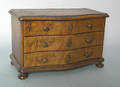 Continental miniature mahogany chest of drawers 19th c