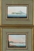 Italian School 19th20th Century Lot of Two Neapolitan Views