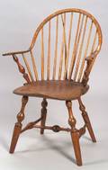 Windsor Ash Pine and Maple Continuous Braceback Armchair