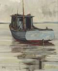 American School 20th Century Moored Boat