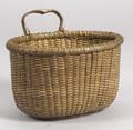Woven Rattan Oval Nantucket Basket
