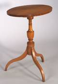 Federal Tiger Maple Tilttop Candlestand