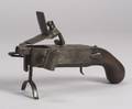 Early Iron and Wood Flintlock Tinder Pistol