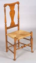 Queen Anne Maple Yokeback Turned Side Chair