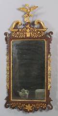 Chippendale Walnut and Parcelgilt Mirror