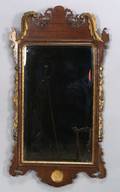Chippendale Mahogany Carved Parcelgilt Mirror