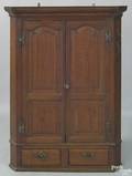 English oak hanging cupboard late 18th c