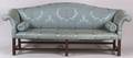 Chippendale Upholstered Mahogany Camelback Sofa