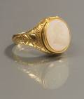 22kt Gold and Intagliocarved Onyx George Washington Memorial Ring