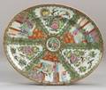 Rose Medallion Porcelain Oval Platter