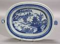 Canton Porcelain Oval Warming Platter
