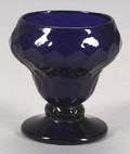 Cobalt Blue Blown Molded Footed Salt
