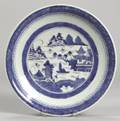 Round Canton Porcelain Chop Plate