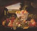 American School 19th Century Still Life with Fruit