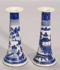 Pair of Canton Candlesticks