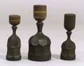 Three Carved Wooden Stemware Glass Molds