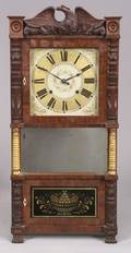 Classical Mahogany Carved Triple Decker Clock