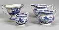 Four Canton Porcelain Cream Pitchers