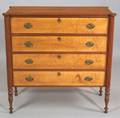 Federal Cherry and Birdseye Maple Chest of Drawers