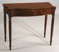 Federal Mahogany and Mahogany Veneer Carved Card Table