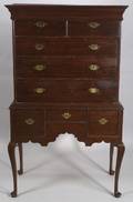 Queen Anne Maple High Chest of Drawers