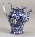 Blue Transfer Decorated Staffordshire Coffeepot