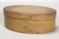 Painted Pine and Maple Covered Oval Box