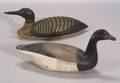 Two Carved and Painted Wooden Waterfowl Decoys