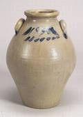 Cobalt Decorated Stoneware Jar