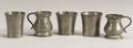 Five Pewter Drinking Vessels