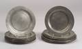 Twentyone Pewter Plates