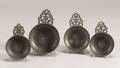 Four Pewter Porringers
