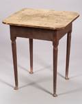Queen Anne Red Painted Maple Tea Table
