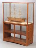 Cased ThreeMasted Ship Model