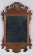 Chippendale Mahogany and Gilt Gesso Looking Glass