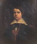 American School 19th Century Portrait of a Boy Wearing a Red Vest