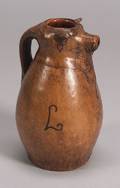 LeatherClad Redware Pig Pitcher