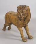 Carved Wooden Lion Carousel Figure